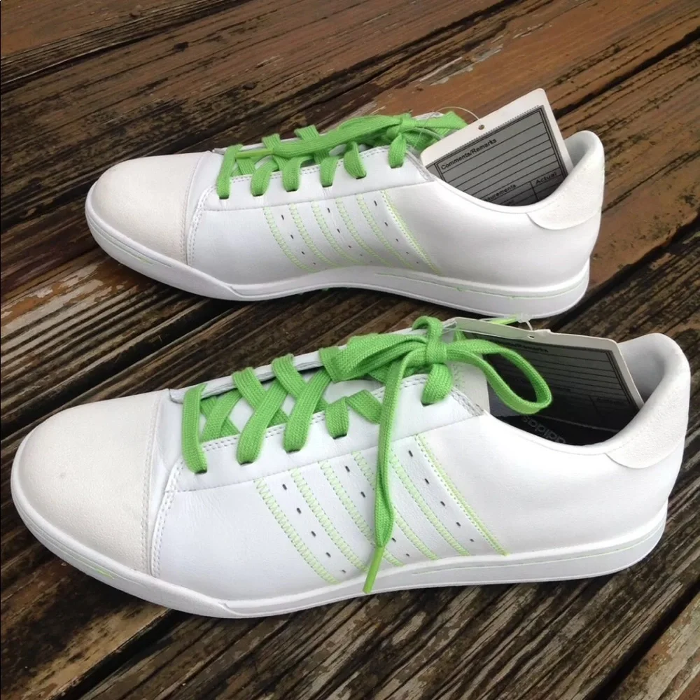 Adidas Street Sample Golf Shoes Sneakers Mens 11 EUR 45.5 Shoes Green White RARE